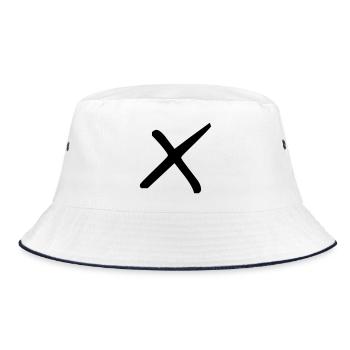 Stylish cross - Bucket Hat - white/navy - Front