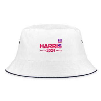 US Elections 2024 Harris - Bucket Hat - white/navy - Front