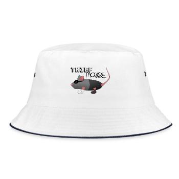 Thief Mouse in Crook Look - Bucket Hat - white/navy - Front