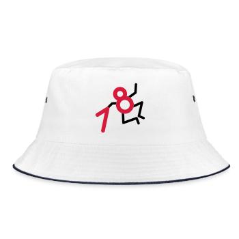 Finally: 18 years! - Bucket Hat - white/navy - Front