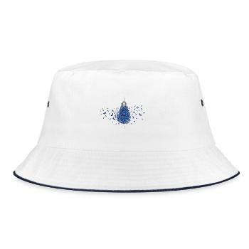 Blue Butterfly - Bucket Hat - white/navy - Front
