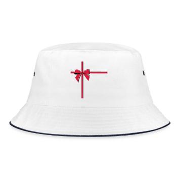 loop - Bucket Hat - white/navy - Front