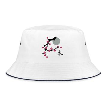 Cerise fleurs de cerisier fleur - Bob - blanc/marine - Devant