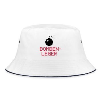 Bomben Leger | Bombe | Explosion - Bucket Hat - white/navy - Front