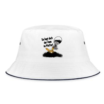 Hase im Pfeffer - Bucket Hat - Weiß/Navy - Vorne