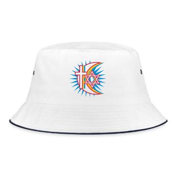 Three religions - Bucket Hat - white/navy - Front