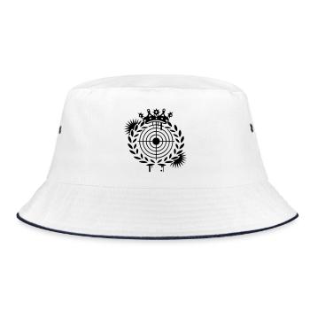 Target with a crown and laurel - Bucket Hat - white/navy - Front