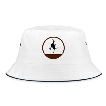 Ski jumper logo - Bucket Hat - white/navy - Front