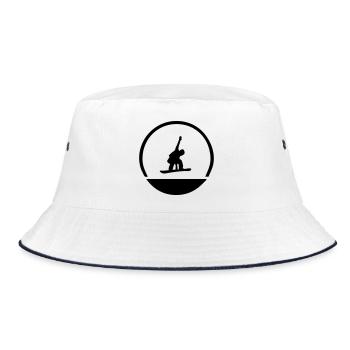 Emblème de snowboarder - Bob - blanc/marine - Devant