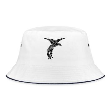 Bird - Bucket Hat - white/navy - Front