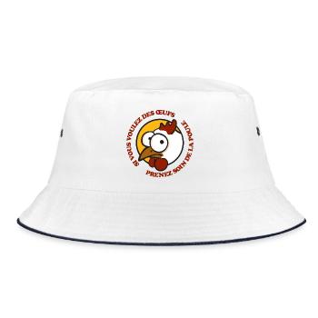 Prenez soin de la poule 1 - Bob - blanc/marine - Devant