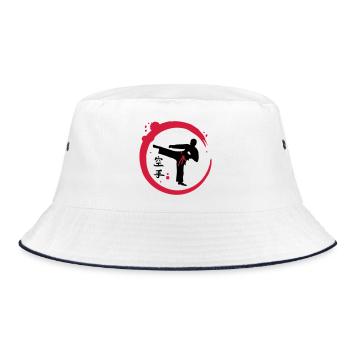 Karate calligraphy - Bucket Hat - white/navy - Front