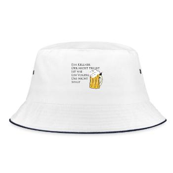 Kellner Trinkspruch - Bucket Hat - Weiß/Navy - Vorne