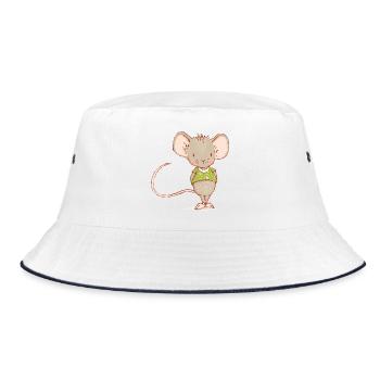 mouse - Bucket Hat - white/navy - Front