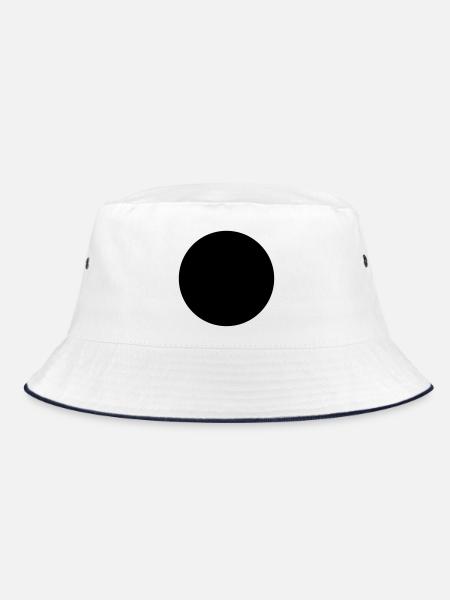 Fußball, Ball, Fußie, WM, Bundesliga - Bucket Hat - Weiß/Navy - Vorne