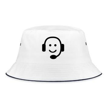 nerd - Bucket Hat - white/navy - Front