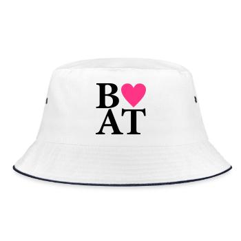 Boot - Bucket Hat - Weiß/Navy - Vorne