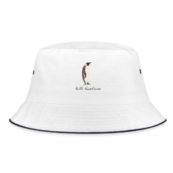 hello handsome - Bucket Hat - white/navy - Front