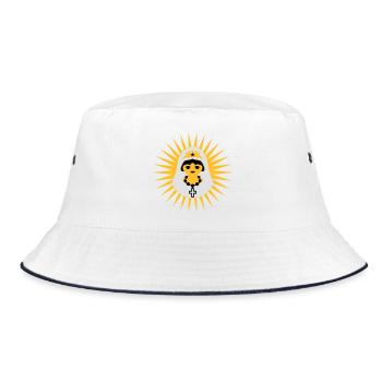Braut | Bride | Wedding | Junggesellenabschied - Bucket Hat - white/navy - Front