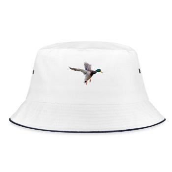 Erpel - Bucket Hat - Weiß/Navy - Vorne