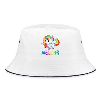 Melina unicorn - Bucket Hat - white/navy - Front