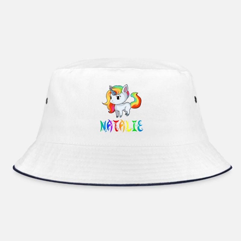 Natalie Einhorn - Bucket Hat - Weiß/Navy