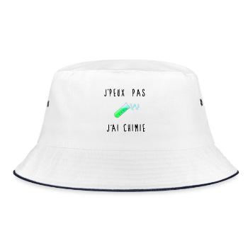 J'peux Pas J'ai Chimie Éprouvette - Bob - blanc/marine - Devant