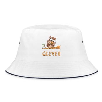 Owl Oliver - Bucket Hat - white/navy - Front