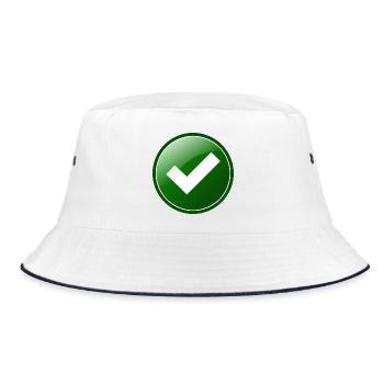 Approved - Bucket Hat - white/navy - Front