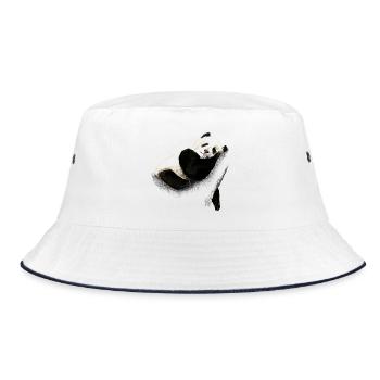 Panda - Bucket Hat - white/navy - Front