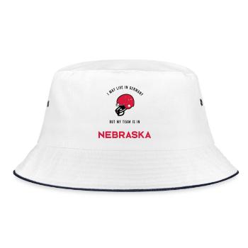 Nebraska - Bucket Hat - Weiß/Navy - Vorne