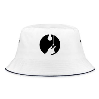 off light - Bucket Hat - white/navy - Front