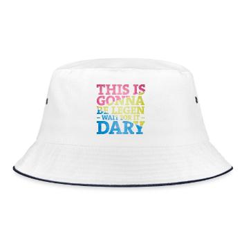 Legendary - Bucket Hat - Weiß/Navy - Vorne