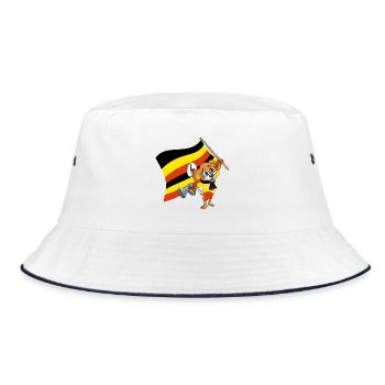Ouganda Fan chien - Bob - blanc/marine - Devant