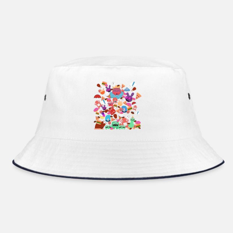 Little Monsters - Bucket Hat - Weiß/Navy