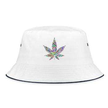 weed - Bucket Hat - white/navy - Front