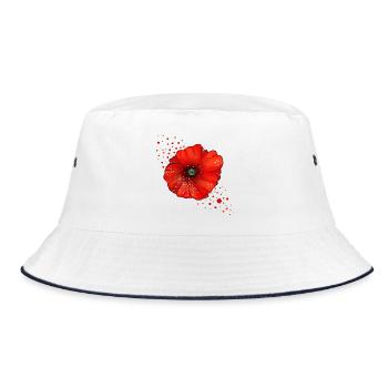 Art du pavot coquelicot - Bob - blanc/marine - Devant