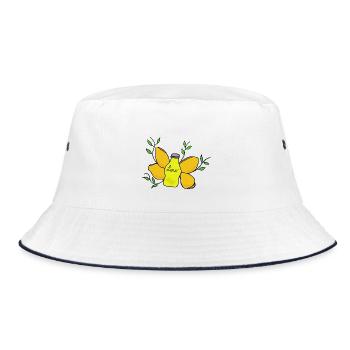 Vintage Limonade - Bucket Hat - Weiß/Navy - Vorne