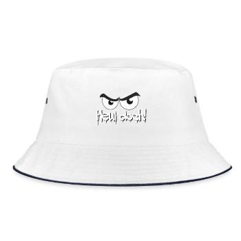 Heul doch! Böser Blick - Bucket Hat - Weiß/Navy - Vorne