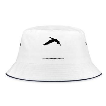 Turret jumpers - Bucket Hat - white/navy - Front
