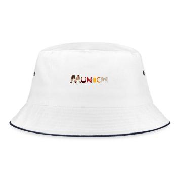 love munich, Münchner - Bucket Hat - Weiß/Navy - Vorne
