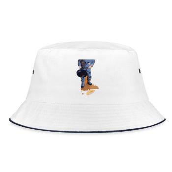 Cyka Blin , verdammter Pfannkuchen! Geschenk Idee - Bucket Hat - Weiß/Navy - Vorne