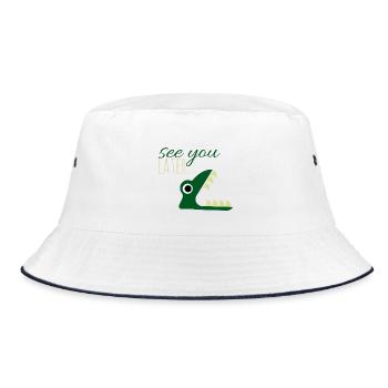 See you later.. - Bucket Hat - white/navy - Front