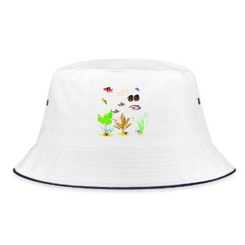My Fish Tank 3 - Bucket Hat - Weiß/Navy - Vorne