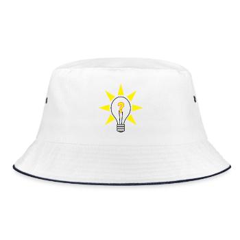 Bright Idea - Bucket Hat - white/navy - Front