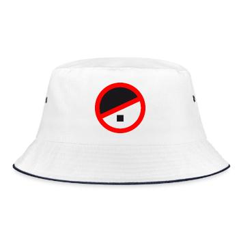 circulaire rond adolf interdit non no racism logo text d - Bob - blanc/marine - Devant
