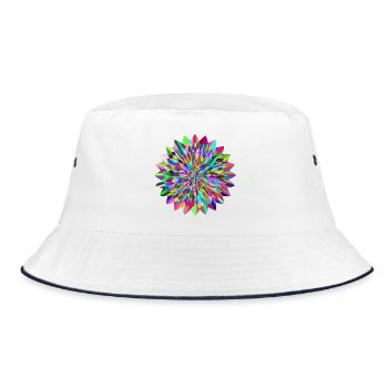 Colorful - Bucket Hat - white/navy - Front