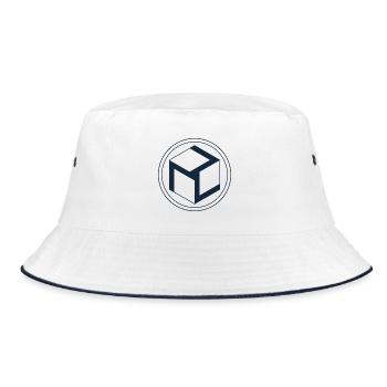 Antahkarana Symbol, Sacred Geometry - Bucket Hat - white/navy - Front
