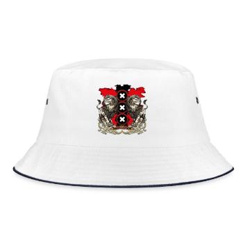 Amsterdam coat of arms 2018 white - Bucket Hat - white/navy - Front