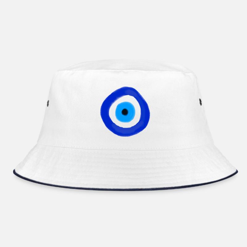 Blue Orbit Eye Abstract Bucket Hat